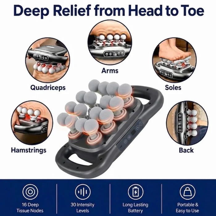 Diepe Weefsel Massage Gun — 16 Opzetstukken