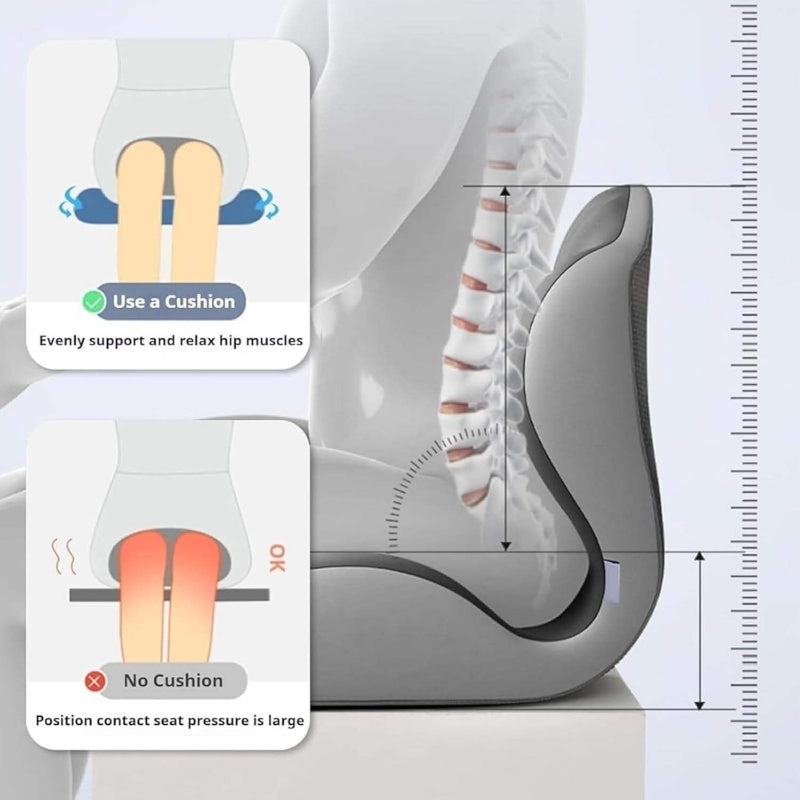 Ergonomic Seat Cushion with Lumbar Support