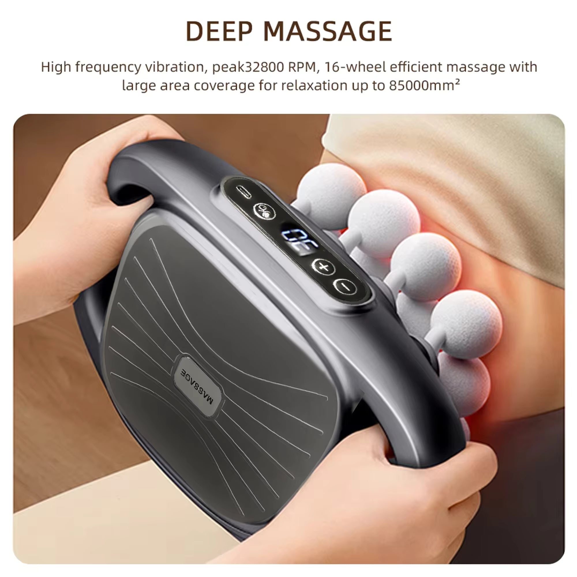 Deep Tissue Massage Gun — 16 Attachments