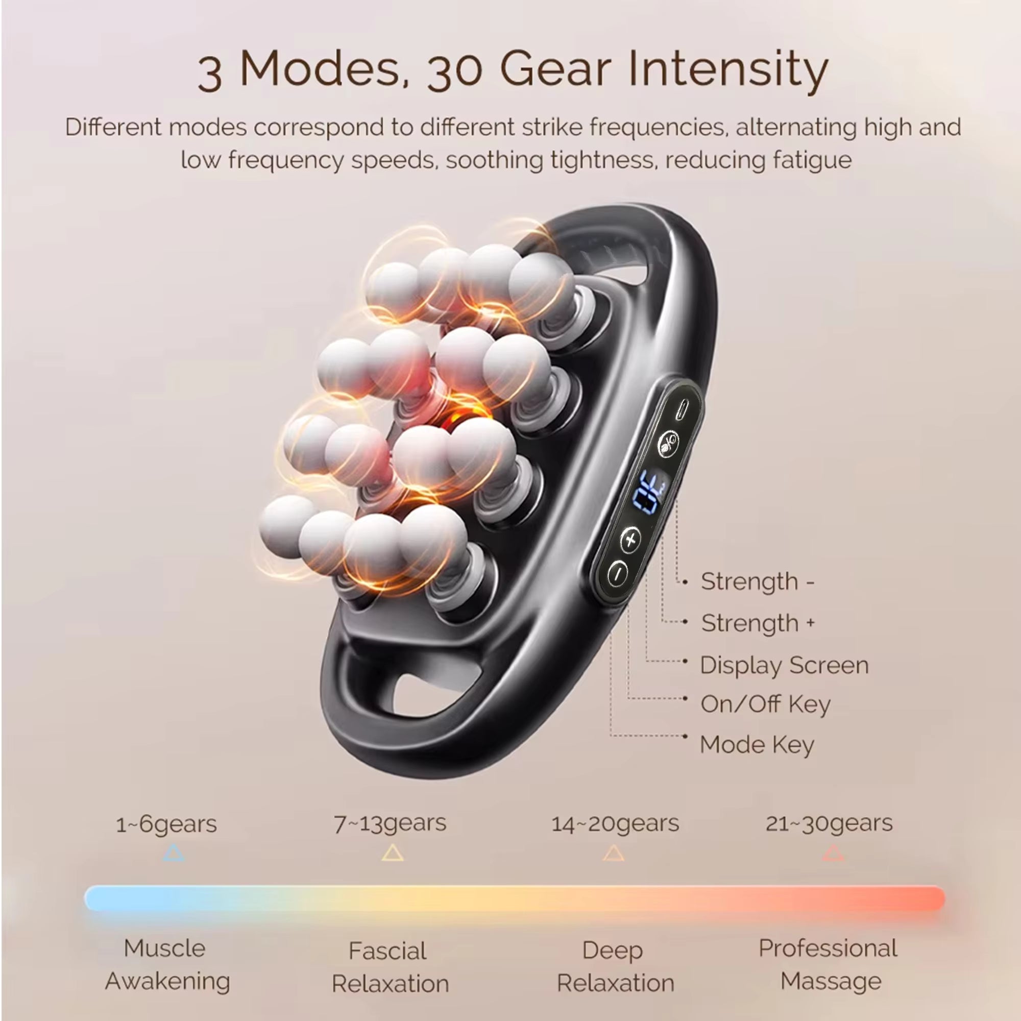 Deep Tissue Massage Gun — 16 Attachments